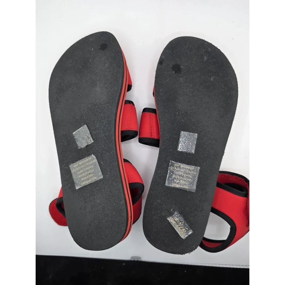 Jeffrey Campbell Red Black Neoprene Platform Sport Sandals Womens 9/10